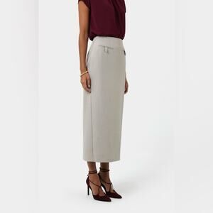 Forcast Milla Midi Skirt in Stone | Chic Office | Capsule Wardrobe Staple
